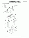 DOOR AND PANEL PARTS Diagram and Parts List for KUDE20FXSS4  KitchenAid Dishwasher
