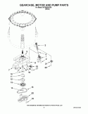 GEARCASE, MOTOR AND PUMP PARTS Diagram and Parts List for WTW5600XW0  Whirlpool Washer