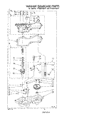 WASHER GEARCASE Diagram and Parts List for LT5000XMW1  Whirlpool Washer Dryer Combo