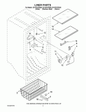 LINER PARTS Diagram and Parts List for EV187NYRV06  Whirlpool Freezer