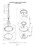 AGITATOR, BASKET AND TUB Diagram and Parts List for LA7088XTM0  Whirlpool Washer