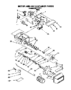 Motor And Ice Container Diagram and Parts List for 3XR2727FB00  Whirlpool Refrigerator