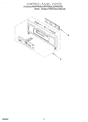 CONTROL PANEL Diagram and Parts List for GBD277PDQ5  Whirlpool Wall Oven