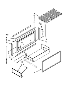 Freezer Door And Basket Parts Diagram and Parts List for KBRO36FTX07  KitchenAid Refrigerator