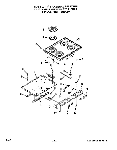 Main Top Diagram and Parts List for 1395*1A  Roper Range