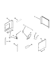 Top Venting Parts Diagram and Parts List for WOC54EC0AS01  Whirlpool Microwave