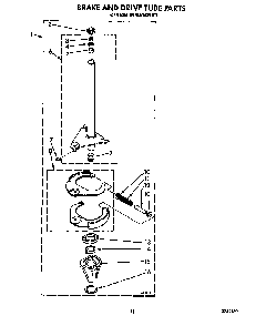 Brake And Drive Tube Diagram and Parts List for 6MAL5143VW0  Whirlpool Washer