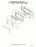 MICROWAVE DOOR PARTS Diagram and Parts List for RMC305PVB00  Whirlpool Microwave Oven Combo
