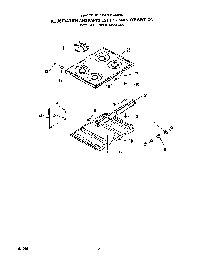 Main Top Diagram and Parts List for 1233*2A  Roper Range