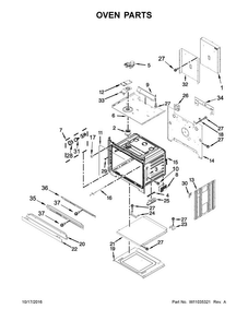 Oven Parts Diagram and Parts List for WOD51EC7AW05  Whirlpool Wall Oven