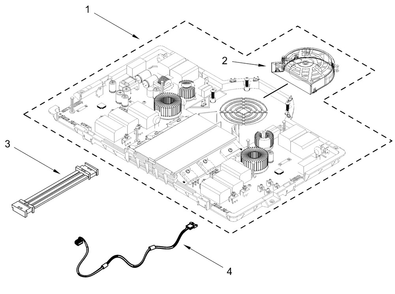 Interior Parts Diagram and Parts List for JIC4324KB02  Whirlpool Cooktop