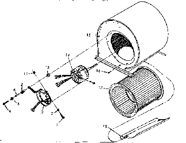 Part Location Diagram of 600587 Whirlpool Furnace blower fan wheel