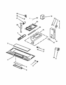 Interior And Ventilation Parts Diagram and Parts List for IMH160DW0  Whirlpool Microwave