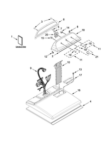 Part Location Diagram of W10756582 Whirlpool PANEL-REAR