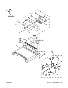 Part Location Diagram of WPW10566876 Whirlpool Control, Electric