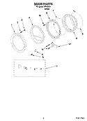 DOOR PARTS Diagram and Parts List for IFR42000  Inglis Washer