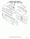 CONTROL PANEL PARTS Diagram and Parts List for GFG461LVS3  Whirlpool Range