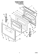 DOOR PARTS, OPTIONAL PARTS Diagram and Parts List for IGS326RD2  Inglis Range