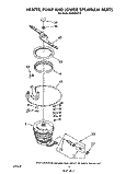 HEATER, PUMP AND LOWER SPRAY ARM Diagram and Parts List for DU8500XT5  Whirlpool Dishwasher