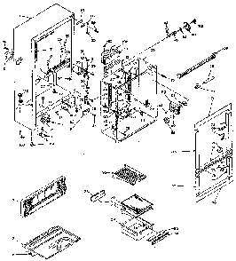 Cabinet Parts Diagram and Parts List for 106W14FIM  Kenmore Refrigerator