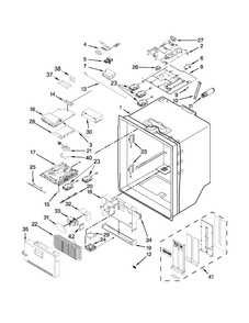 Refrigerator Liner Parts Diagram and Parts List for KFIS29BBWH02  KitchenAid Refrigerator