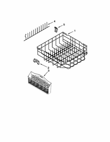Lower Rack Parts Diagram and Parts List for 66513283K113  Kenmore Dishwasher