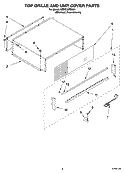 TOP GRILLE AND UNIT COVER PARTS Diagram and Parts List for KBRO36FMX01  KitchenAid Refrigerator