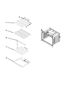 Internal Oven Parts Diagram and Parts List for WOD51EC7AW04  Whirlpool Wall Oven