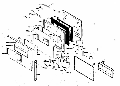 Upper Porcelain Door Section Diagram and Parts List for 8504277060  Kenmore Range