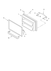 Freezer Door Diagram and Parts List for KTRA22ELBT01  KitchenAid Refrigerator