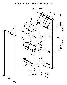 Refrigerator door parts Diagram and Parts List for 10651339710  Kenmore Refrigerator