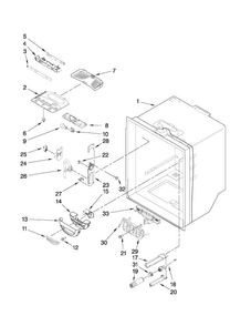 Refrigerator Liner Parts Diagram and Parts List for 10672003014  Kenmore Refrigerator