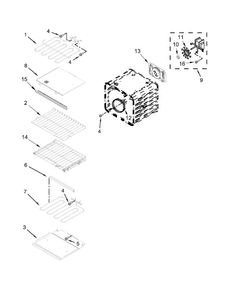 Internal Oven Parts Diagram and Parts List for KOCE500EBL00  KitchenAid Microwave