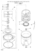Part Location Diagram of 3947931 Whirlpool TUB-OUTER