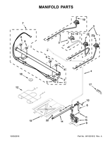 Part Location Diagram of W11033586 Whirlpool HOLDER-ORF
