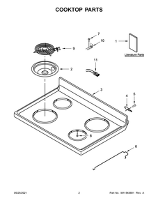 Part Location Diagram of W11401727 Whirlpool Tech Sheet