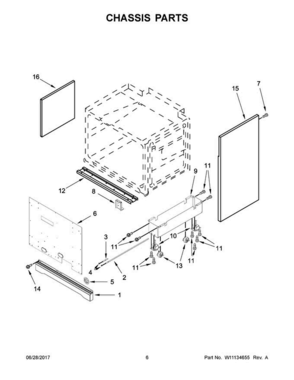 04 - Chassis Parts Diagram and Parts List for KDRS467VBU01  KitchenAid Range
