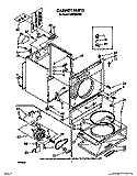 CABINET Diagram and Parts List for LE6090XTN0  Whirlpool Dryer