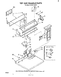 TOP AND CONSOLE , LITERATURE AND OPTIONAL Diagram and Parts List for LG3001XMW1  Whirlpool Dryer