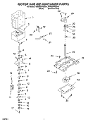 MOTOR AND ICE CONTAINER PARTS Diagram and Parts List for KSRB25FKBL04  KitchenAid Refrigerator