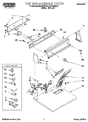 TOP AND CONSOLE, LIT/OPTIONAL Diagram and Parts List for RGL4622DW0  Roper Dryer