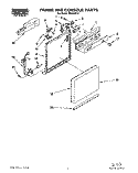 FRAME AND CONSOLE Diagram and Parts List for WU4300Y3  Roper Dishwasher