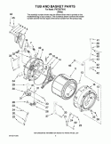 TUB AND BASKET PARTS Diagram and Parts List for IFW7200TW10  Inglis Washer