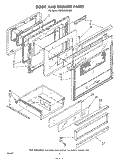DOOR AND DRAWER Diagram and Parts List for KERS505SWB0  KitchenAid Range