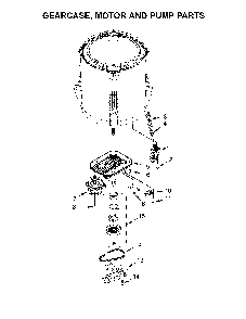 Gearcase, motor and pump parts Diagram and Parts List for 11020232711  Kenmore Washer