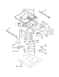 Tub Parts Diagram and Parts List for KUDH03DTBL0  KitchenAid Dishwasher