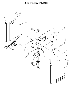 Air flow parts Diagram and Parts List for 10651115711  Kenmore Refrigerator