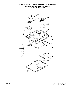 Main Top Diagram and Parts List for 2893*0A  Roper Range