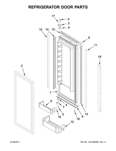 Part Location Diagram of W10782301 Whirlpool DOOR ASSEMBLY