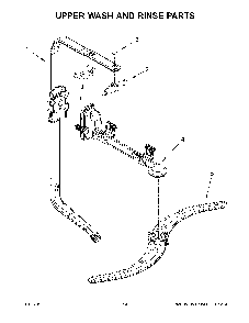 Upper wash and rinse parts Diagram and Parts List for 66514545N711  Kenmore Dishwasher